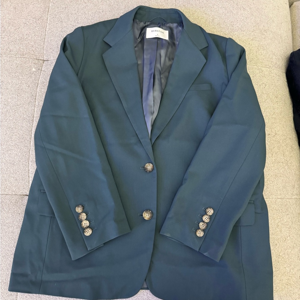 Babaton Teal Blazer with Gray Lining